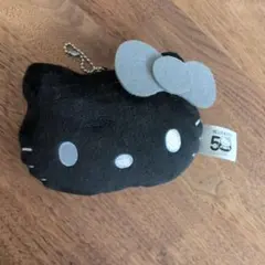 ハローキティ50周年 一番くじ フェイスチャーム 黒 モノトーン