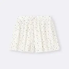 GU イージーショートパンツ(フラワー) オフホワイトのサムネイル