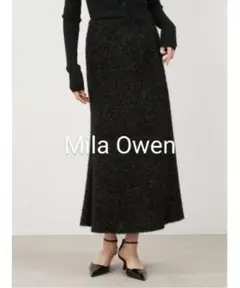 【新品タグ付き】Mila Owen ラメニットナロースカート