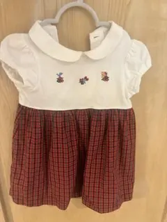 ファミリア　ワンピース　チェック　80