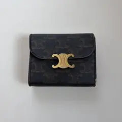 CELINE トリオンフ クラシック マカダム柄 三つ折りミニウォレット