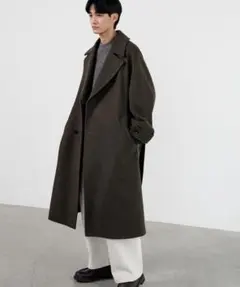 【完売品/S/即日発送】SMOOTH MELANGE WRAP COATのサムネイル