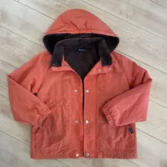 moujonjon フード付き中綿コート 140 オレンジ