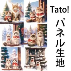 Tato !(=^・^=)パネル生地 もふもふサンタ DFS12
