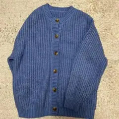 INGNI ブルーボタン付きニットカーディガン