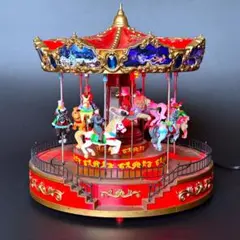 美品】ミスタークリスマス☆メリーゴーランド☆オルゴール☆カルーセル