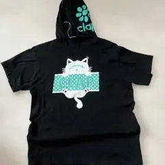 CLAP CLAPNYANKO フード付き半袖トップス