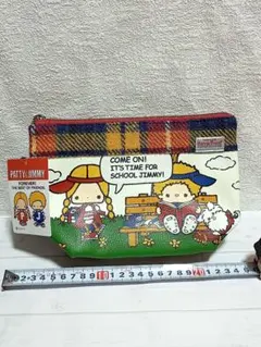 サンリオ　パティ＆ジミー　ハリスツイード　舟形ポーチ　タグ付き　2018