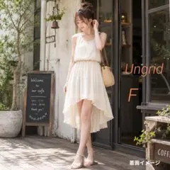 Ungrid ドット柄シフォンワンピース F アイボリーのサムネイル