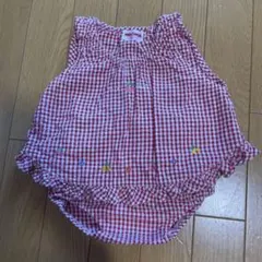 ☆美品☆ミキハウス　チェック柄セットアップのサムネイル