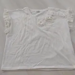 axes femme 花柄レース 半袖カットソー
