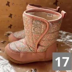 バースデイ　conoco花柄 ピンクスノーブーツ 17.0cm