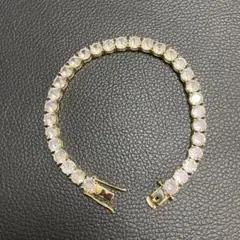 18k gp czダイヤ クロス ブレスレット シルバー アバランチ - メルカリ