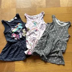 H&Mキッズワンピース 夏用 女の子 90 3枚セット