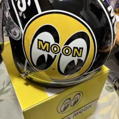 新品・全排気量対応】ムーンアイズヘルメット SG規格 付属品完備 黒/黄
