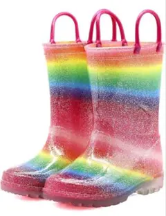 レインブーツ 子供 長靴 キッズ 長靴 梅雨対策 男女兼用 21.5cm