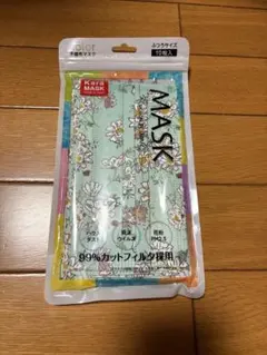 マスク　不織布　花柄　ミント　ベージュ　ピンク　セット売り　37枚