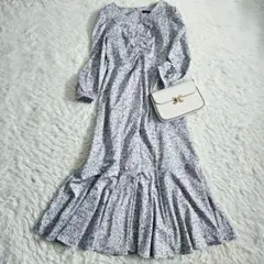 ジャスグリッティ　ロングワンピース　フラワープリント　マーメイド