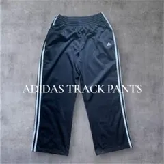 adidas トラックパンツ ジャージ ワイド ブラック