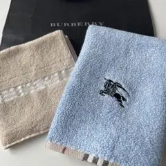 BURBERRY タオルハンカチ・ハンドタオル 2枚セット