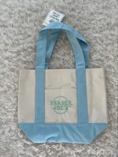 TRADER JOE'S MINI PASTEL CANVAS TOTE BAG