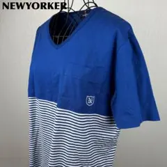 ★未使用品★ NEWYORKER ニューヨーカー メンズ Ｔシャツ 胸マーク刺繍