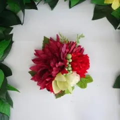 フラダンス髪飾り　ブラックムーンダリア　ヘアクリップ