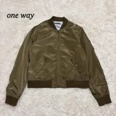 美品 one way MA-1ジャケット【M】レディース ブルゾン カーキ 薄手