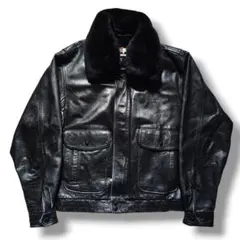 フライトジャケッTYPE A-2 ライナー付き　一点物　カウレザー　牛革Lサイズ フライトジャケッTYPE A-2 ライナー付き 一点物 カウレザー 牛革