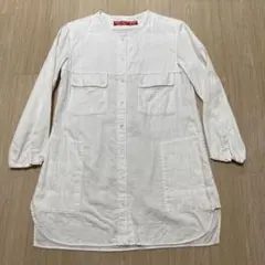 SHORT CUT FOR MARKS 長袖シャツ ホワイト　Sサイズのサムネイル