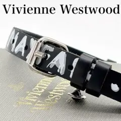希少 ヴィヴィアンウエストウッド パンク ロゴ レザーチョーカー Y2K オーブ