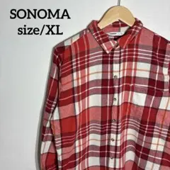 3*1様 【US古着】SONOMA チェック柄 長袖 フランネルシャツのサムネイル