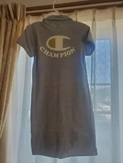 チャンピオンワンピース ハーフジップ 半袖ポロシャツグレー L