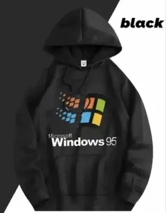【レア柄】Windows95 パーカー　XL ブラック