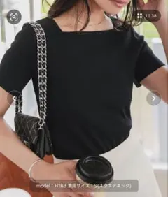 KOBELETTUCE スクエアネック　ブラック