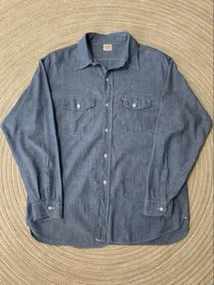 ￼￼￼50s knock out シャンブレーシャツ 耳付き マチ付きのサムネイル