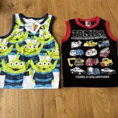 新品⭐︎トイ・ストーリー＆未使用⭐︎トミカタンクトップ2枚セット　肌着90・95