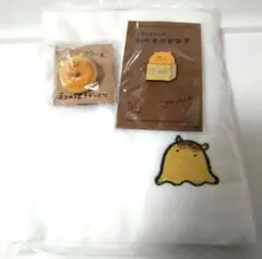 【新品未開封】ぽぼっと。 ネコの焼きドーナツ たべものピンズ めんだこタオル