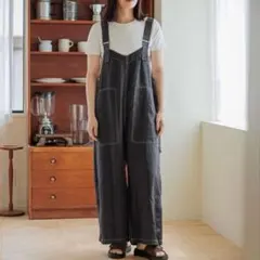 ニコアンド FINEリネンコクーンサロペット - メルカリ