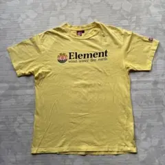 Element エレメント Tシャツ イエロー Lサイズ ロゴ