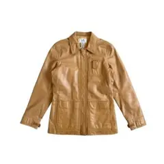 アルマーニエクスチェンジ レザーユーティリティジャケット ベージュ XS レア