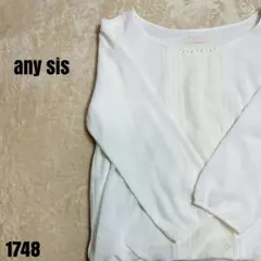any sis エニィ シス ホワイト レース 刺繍 長袖 ブラウス 1748