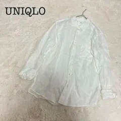 UNIQLO ユニクロ シャツ 長袖 リネン 麻 ホワイト