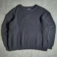 Rocky Monroe 畦編み ニット チャコール L オーバーサイズ