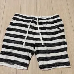 ヴァンスエクスチェンジ　黒と白のストライプパンツ
