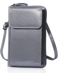 ⭐︎スマホポーチ スマホショルダー 長財布レディース メンズ グレー