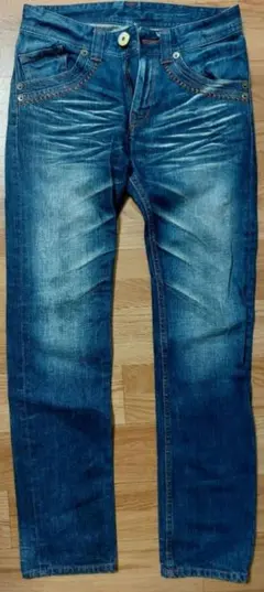 お兄系 y2k グランジ archive デニム ジーンズ 刺繍