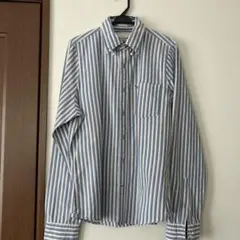 アバクロ　青と白のストライプ長袖シャツＬサイズ ③