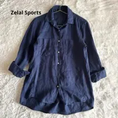 Zelal Sports リネンシャツ ネイビー 9号 - メルカリ