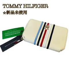 【新品】トミーヒルフィガー ジップアラウンドウォレット ポピー コイン クリーム